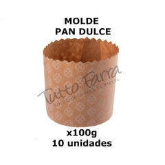 MOLDE PAN DULCE IMPRESO 100 G x 10 U