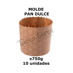 MOLDE PAN DULCE IMPRESO 3/4Kg x 10 U