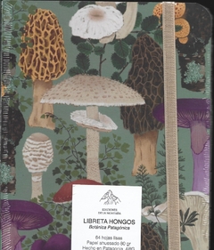 Libreta con elástico - Hojas lisas / Fungi