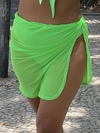 Saia Curta Tule Nó Verde Neon com Hot Pants