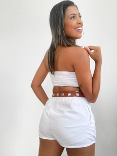 Short Cintura Alta Branco Búzios - comprar online