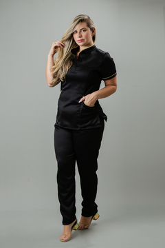 Scrubs Penélope Preto com Dourado - comprar online