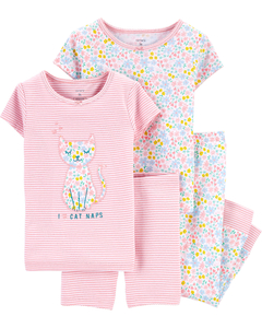 CARTER´S Set 4 Piezas Pijama Mangas Cortas "CATS"