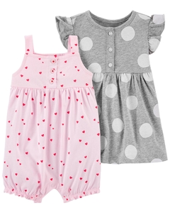 Carter´s Pack de Vestido c/ bombacha y Romper