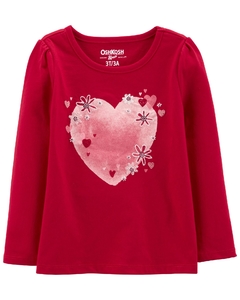 OSHKOSH REMERA MANGAS LARGAS "CORAZON"