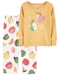 CARTER´S SET 2 PIEZAS PIJAMA ALGODON MICROPOLAR "FRUTAS"