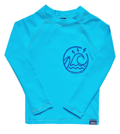 OCEAN5 Remera Mangas Largas Turquesa Claro "SURFERS "