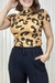 Blusa Feminina Gola Alta Animal Print (Blusa Jéssica Estampada) - loja online