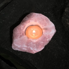 Porta Velas Quartzo Rosa - comprar online