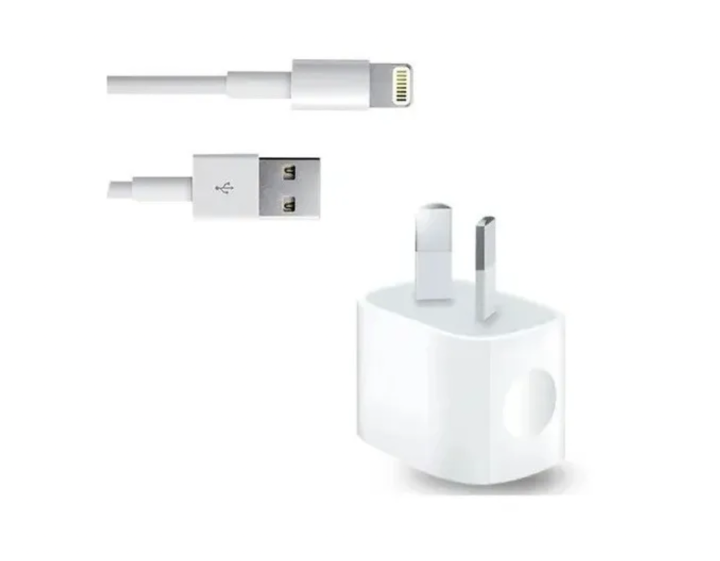 Adaptador Cabeza Cargador Usb Para iPhone + Cable USB a Lightning 2mts