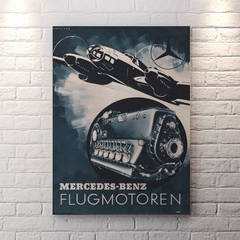 Poster original propaganda Mercedes Benz Flugmotoren Bombardero