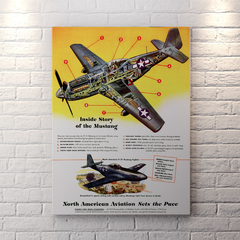 Poster original propaganda norteamericana P-51 Mustang