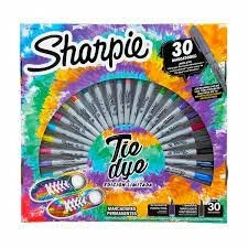 Ruleta Marcadores Permanentes Sharpie x30 - Edición Tie Dye