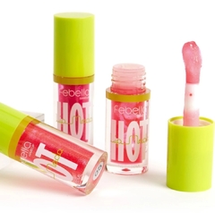 Lip Gloss Brilho Labial Moda Hot Maquiagem - Febella - Boca Rosada Makeup