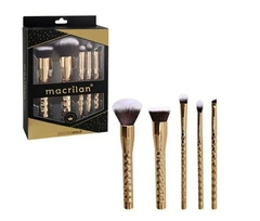 Kit Precious Gold com 5 Pincéis Macrilan