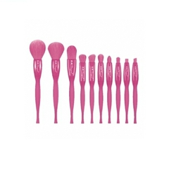 Kit 10 Pincéis De Maquiagem Neon Pink Com Estojo Confete - comprar online