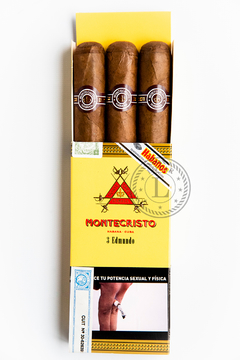 Habanos Montecristo x 3u - Edmundo - Cepo 52 - Fortaleza Media/Fuerte - Tiempo de Fumada 55 min