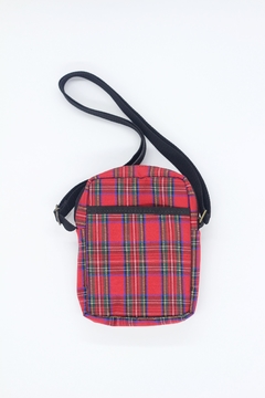 Shoulder bag impermeável xadrez vermelha - comprar online