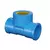 tee pvc azul rosca latao 3/4x3/4