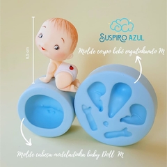 kit • Molde cabeça modeladinha M + Molde corpo bebê engatinha M - comprar online