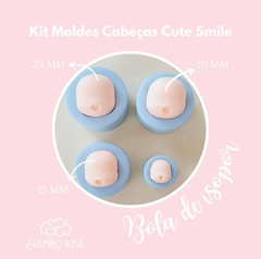 Kit família - Moldes cabeça cute smile - comprar online