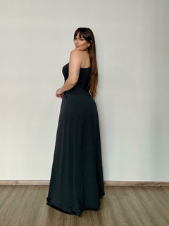 VESTIDO MULA MANGA COM FENDA MAGDA PRETO - Vanessa Sansone Store