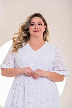 VESTIDO PLUS SIZE ADINILZA - Morena Café Plus Size