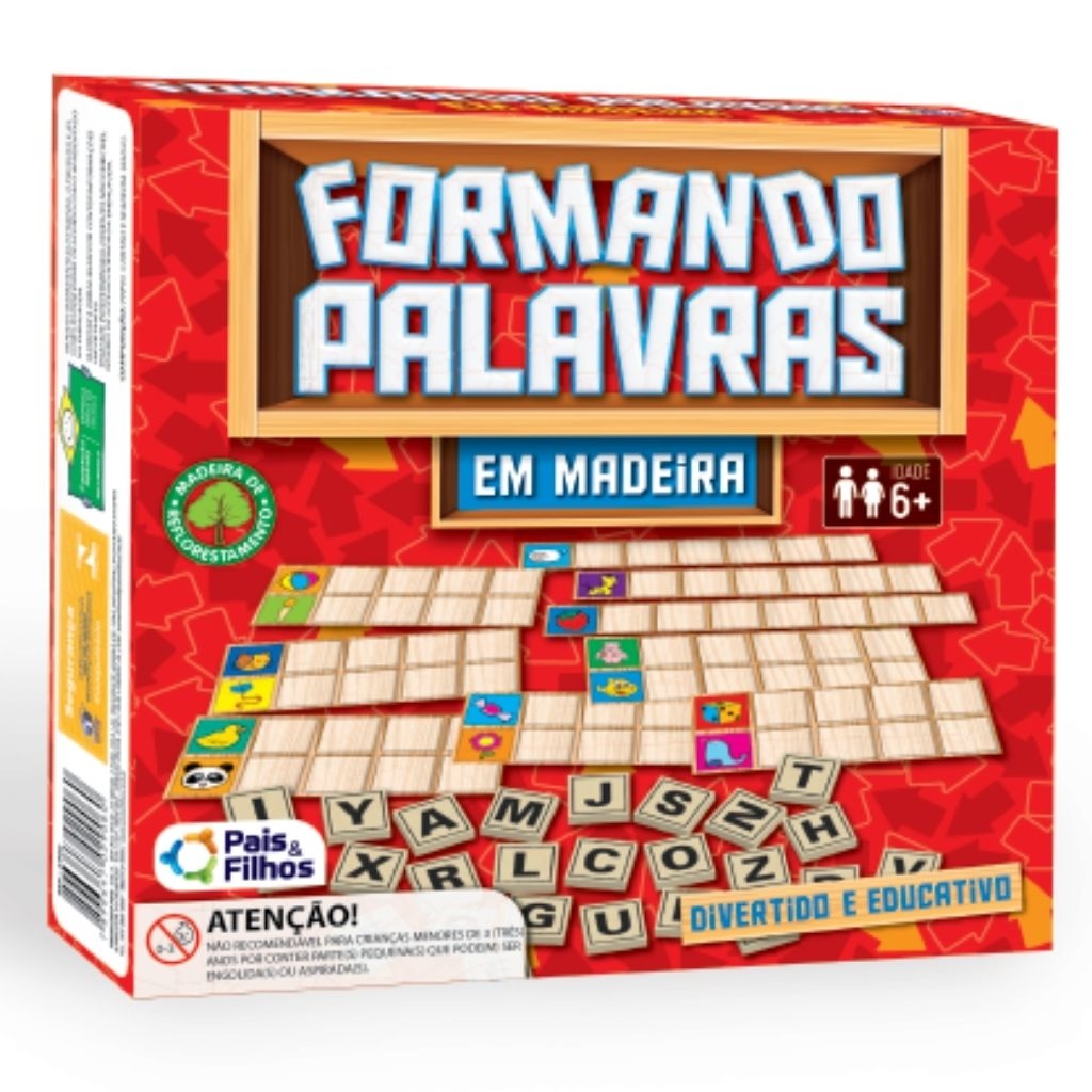 Jogo Forme Palavras Português/Inglês - Brinquedos Educativos e