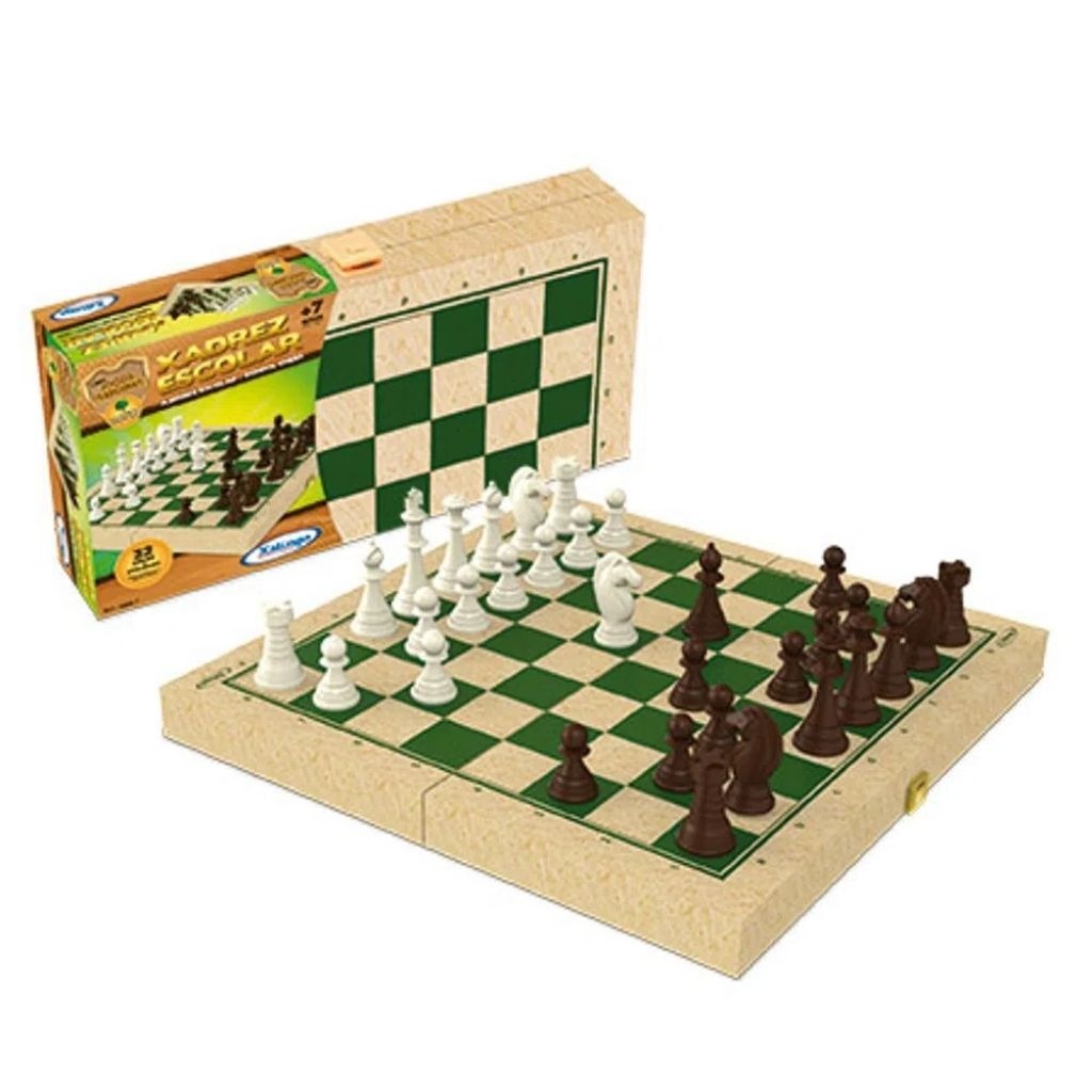 Jogo Peças de Xadrez Escolar Rei 6cm