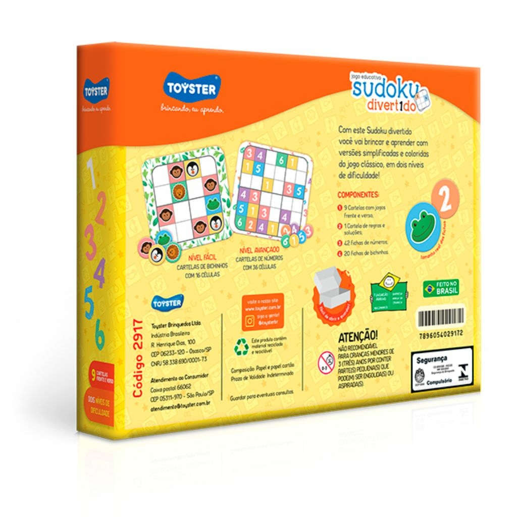 Jogo Educativo Sudoku Divertido - 2917 - Toyster