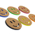 Porta Copos Smile Emojis Coloridos com 6 unidades - Idealiza