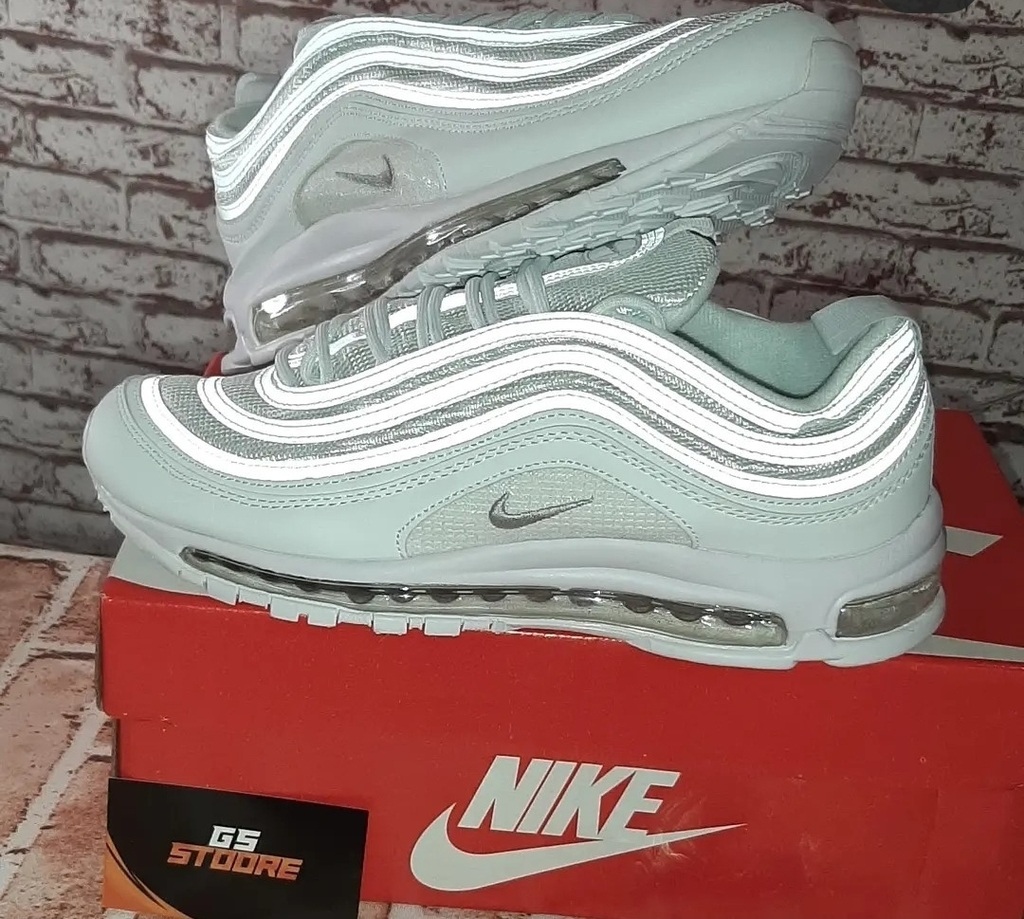Air max 97 refletivo branco hotsell