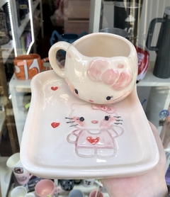 SET KITTY PLATO TOSTADA Y TAZA