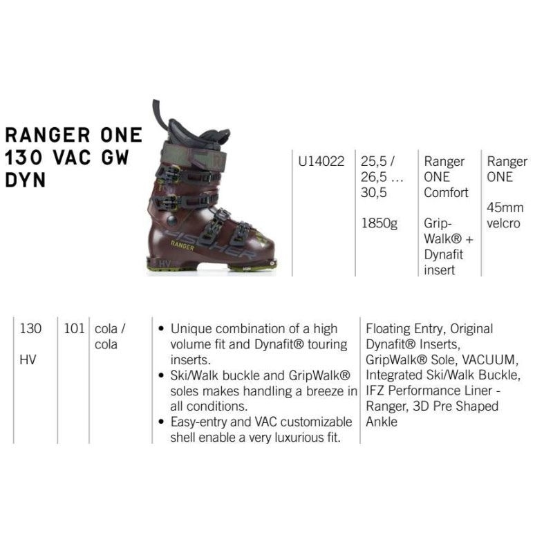 Compr Botas ski Fischer RANGER ONE 130 en Nieve Austral. Cuotas