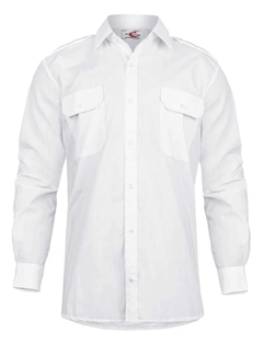 CAMISA BLANCA MANGA LARGA UNISEX - Comando Uniformes