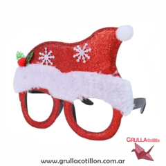 LENTES NAVIDAD GLITTER SANTA