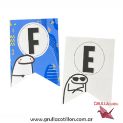 BANDERIN FELIZ CUMPLE FLORK MEME - comprar online