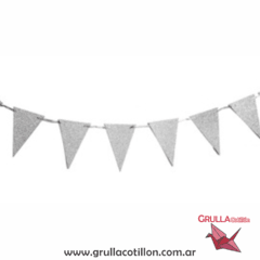 BANDERINES PLATEADOS GLITTER