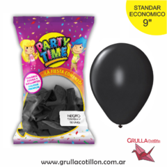 BOLSA GLOBO STANDAR NEGRO 9" x50