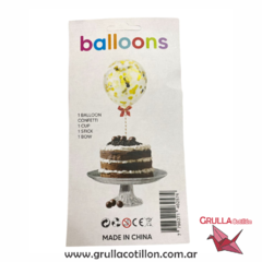 GLOBITO CONFETTI CAKE TOPPER (Elegir color) en internet