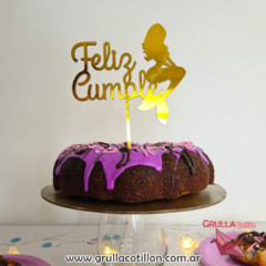 CAKE TOPPER FELIZ CUMPLE SIRENA