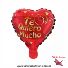 GLOBO MINI CORAZON TE QUIERO MUCHO 25 cm.