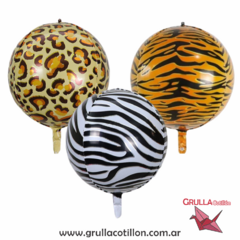 GLOBO 4D ANIMAL PRINT (Elegir modelo)