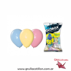 BOLSA GLOBITOS COLORES PASTEL 5" x 50 SURTIDOS