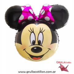 GLOBO CABEZA MINNIE GRANDE 60 cm - MOÑO ROSA