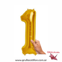 GLOBO NUMERO DORADO 16" - comprar online