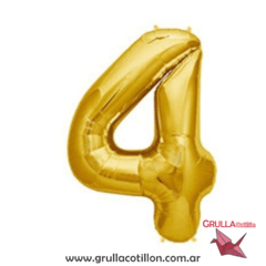 GLOBO NUMERO DORADO 34" - tienda online