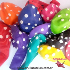 ​GLOBO MULTICOLOR CON LUNARES x12 - comprar online