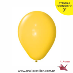 GLOBO STANDAR AMARILLO 9" x10