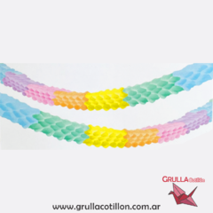 GUIRNALDA PANAL COLORES PASTELES x4